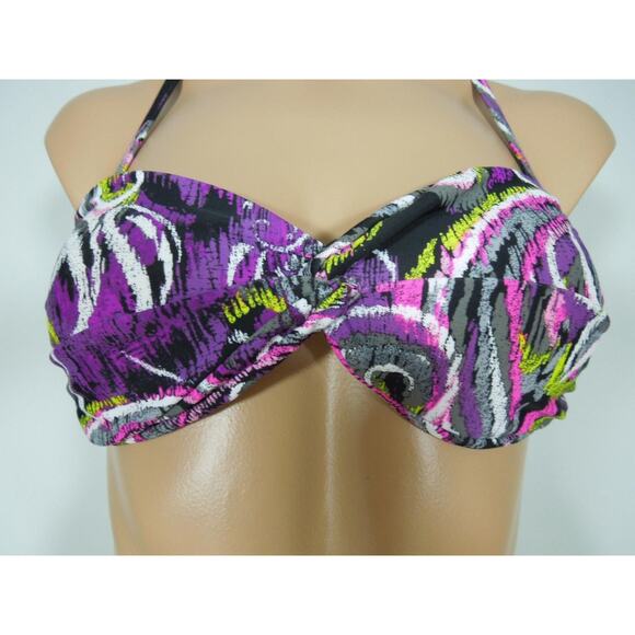 CONVERSE ONE STAR Bikini Top S SMALL Molded Twist Bondeau Style - Picture 2 of 7